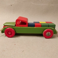 træ lastbil last i glade farver gammelt legetøj